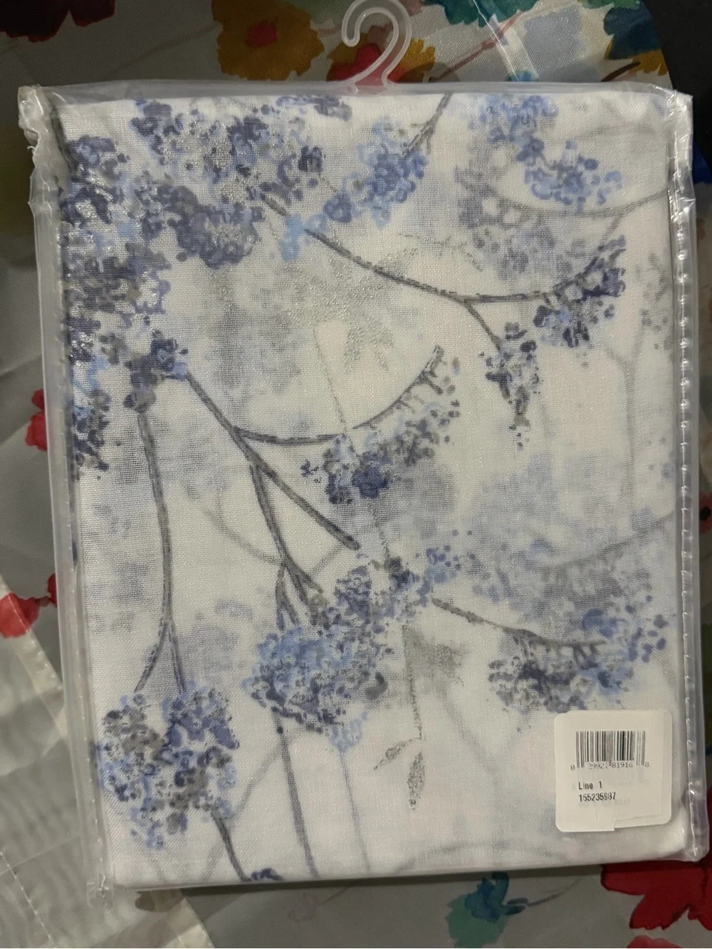 Shower curtain floral subtle bathroom